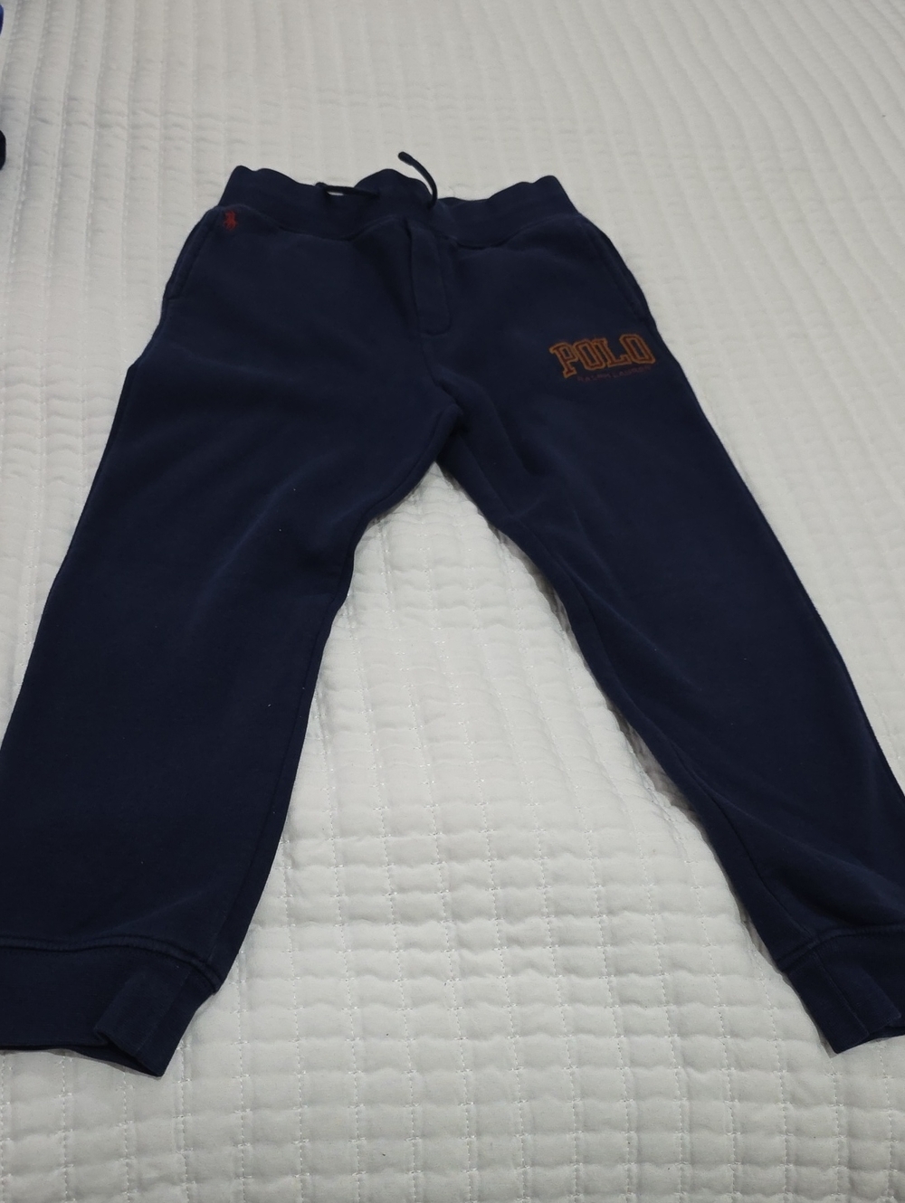Polo by Ralph Lauren Navy Sweat Joggers with Orange Logo